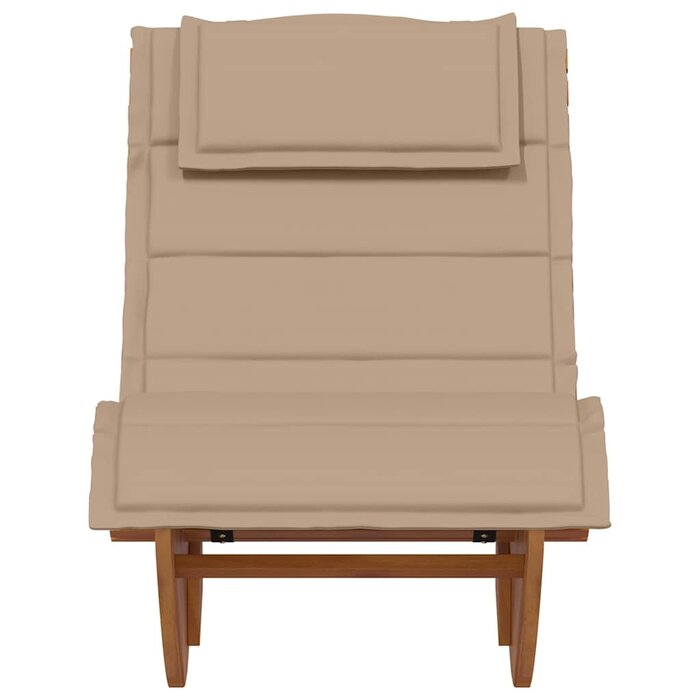 Vidaxl Chaise longue à bascule en acacia - 35% de remise