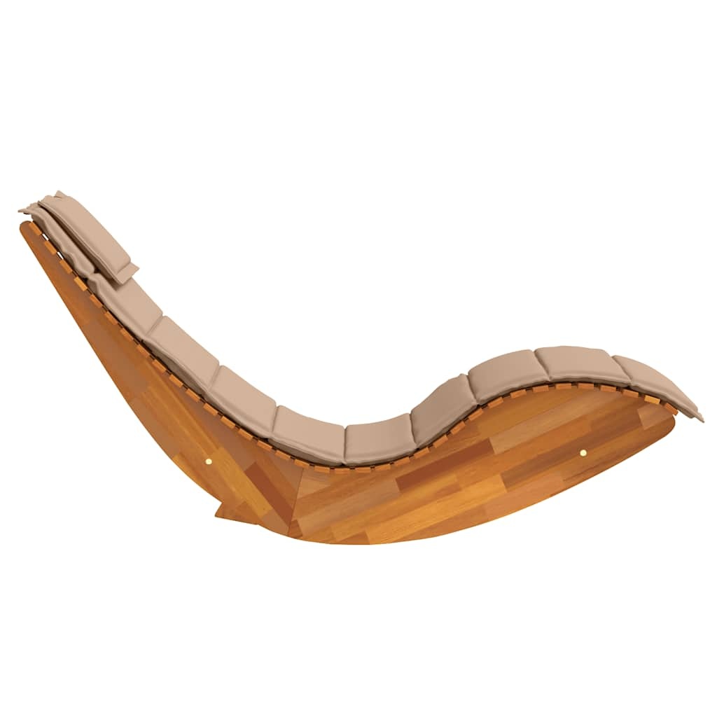 Vidaxl Chaise longue à bascule en acacia - 35% de remise