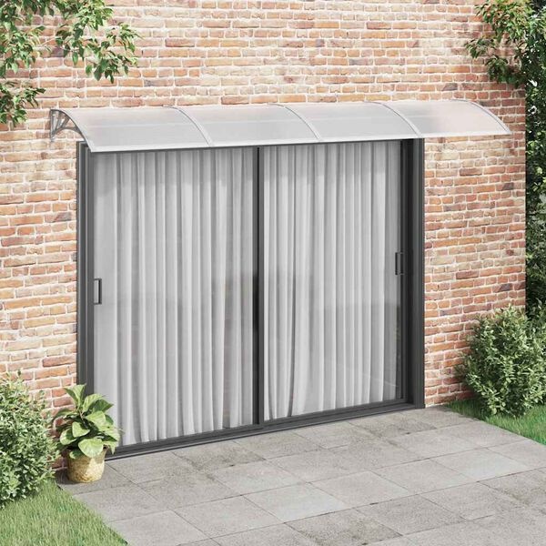 Vidaxl Auvent de porte 350x100 cm gris - 39% de remise