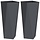 Lot de 2 jardinières en acier anthracite 30x75cm - 34% de remise