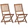 Lot de 2 chaises de jardin pliantes en acacia massif - 35% de remise