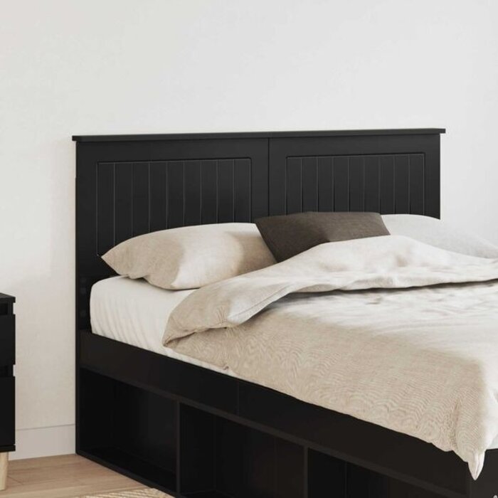 Vidaxl Tête de lit rectangulaire en chêne noir - 123 x 90 cm - 33% de remise