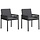 Lot de 2 chaises de jardin rotin synthétique noir - 35% de remise