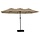 Parasol double 449 x 245 cm Taupe - 35% de remise