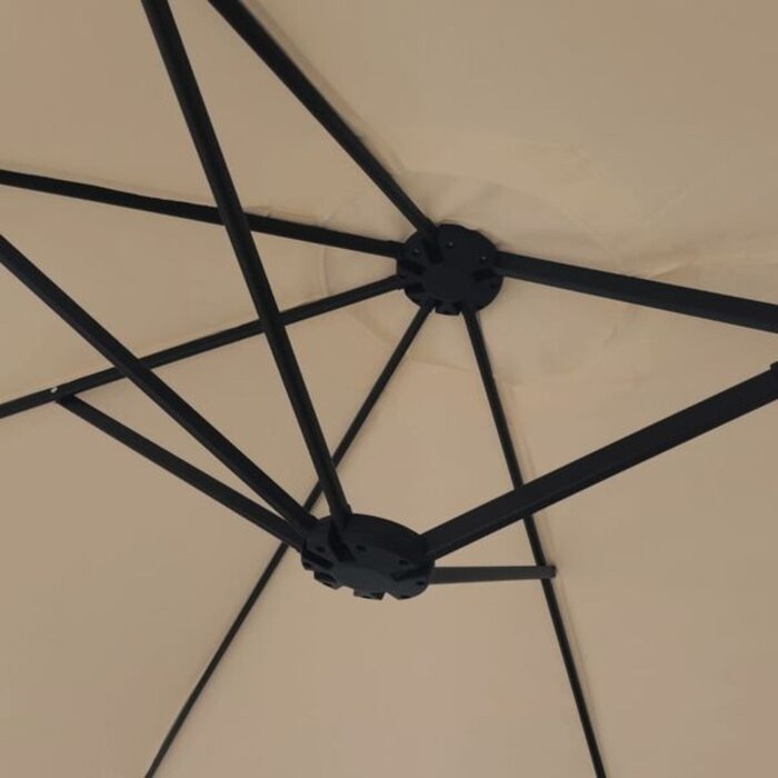 Vidaxl Parasol double 449 x 245 cm Taupe - 35% de remise