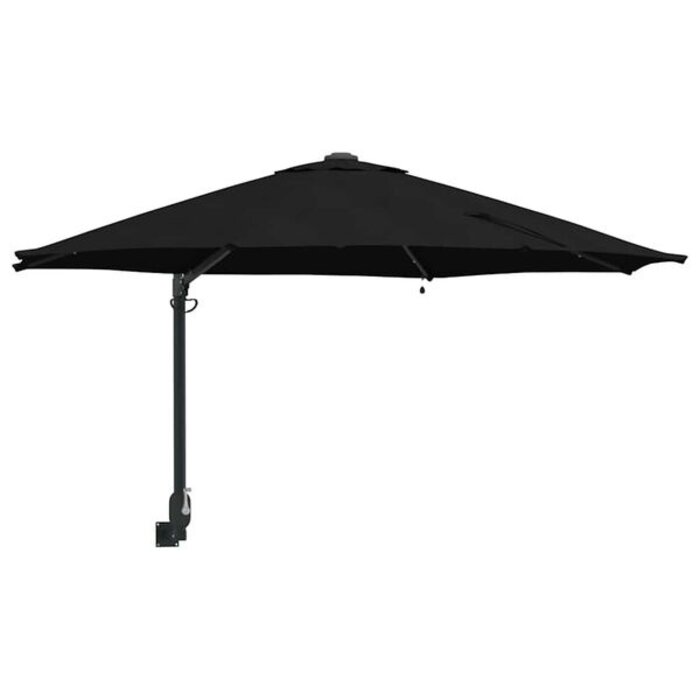 Vidaxl Parasol de jardin inclinable noir avec LED - 34% de remise