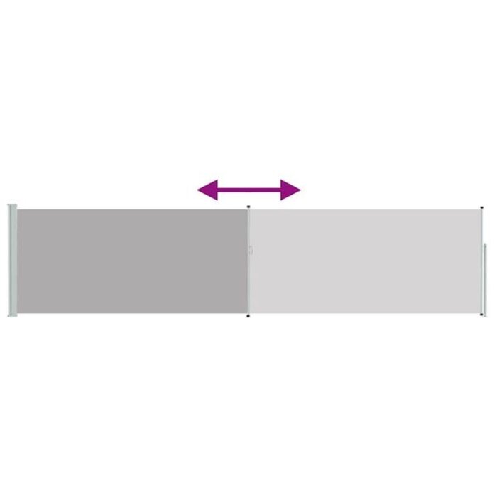Vidaxl Pare-vue latéral rétractable 120x500 cm Gris - 34% de remise