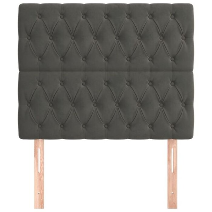 Vidaxl Lot de 2 têtes de lit velours gris foncé - 33% de remise