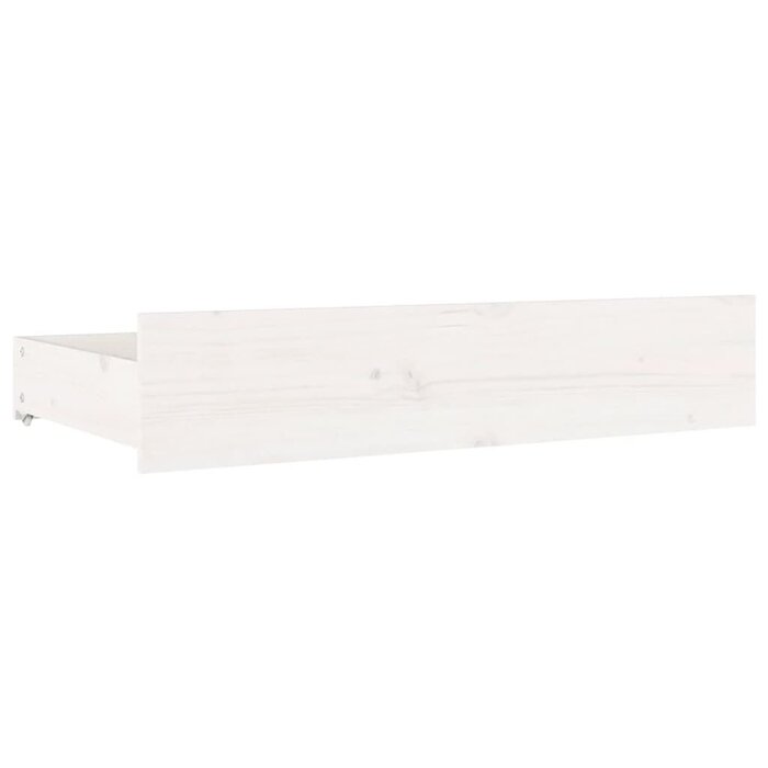 Vidaxl Lot de 4 tiroirs de lit en pin massif blanc - 95x57cm - 34% de remise