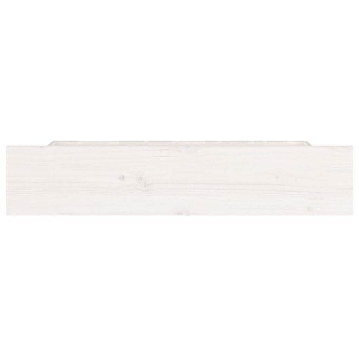 Vidaxl Lot de 4 tiroirs de lit en pin massif blanc - 95x57cm - 34% de remise