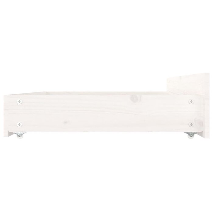 Vidaxl Lot de 4 tiroirs de lit en pin massif blanc - 95x57cm - 34% de remise