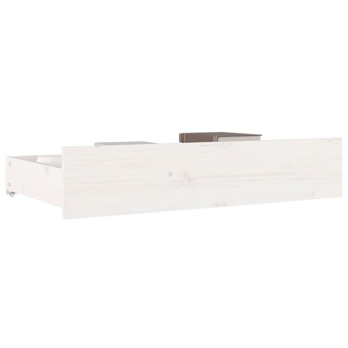 Vidaxl Lot de 4 tiroirs de lit en pin massif blanc - 95x57cm - 34% de remise