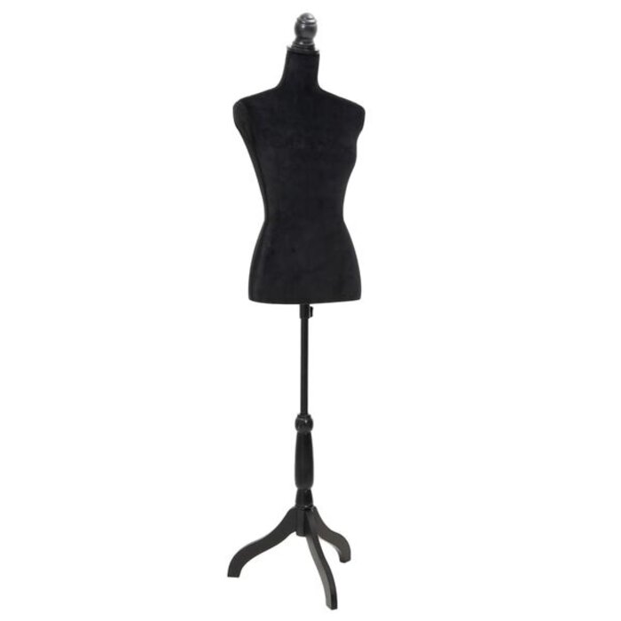 Buste mannequin femme noir avec support réglable - 34% de remise