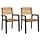 Lot de 2 chaises de jardin en acacia et métal - 35% de remise