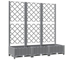 Vidaxl Bac à plantes avec treillis 120cm - Gris Clair - 50% de remise