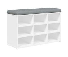 Vidaxl Banc à chaussures avec coussin blanc - 82x32x50 cm - 51% de remise
