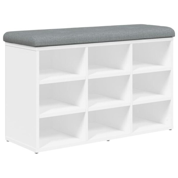 Vidaxl Banc à chaussures avec coussin blanc - 82x32x50 cm - 34% de remise