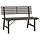 Banc de jardin 110 cm en acier noir - 34% de remise