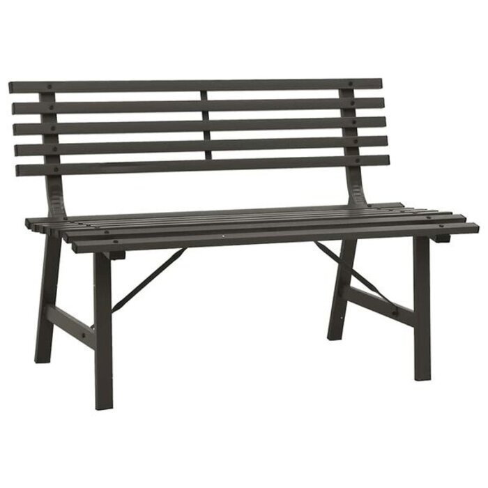 Vidaxl Banc de jardin 110 cm en acier noir - 34% de remise