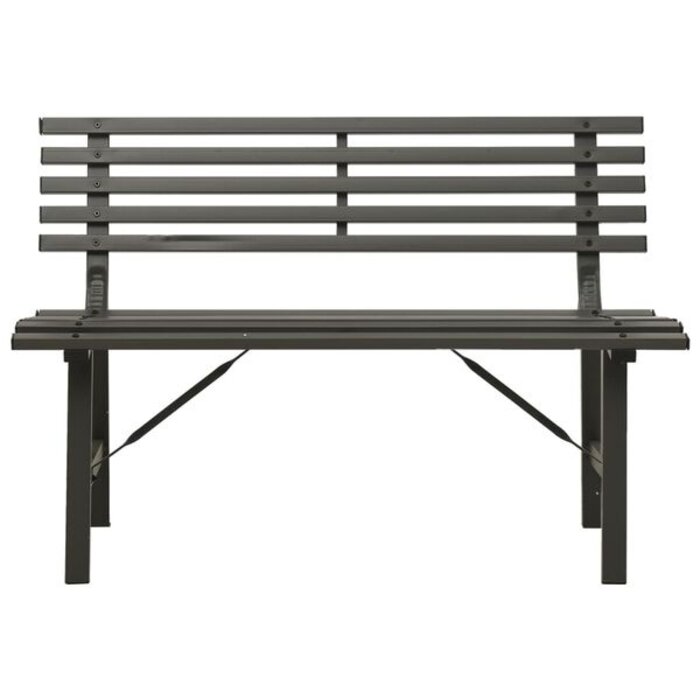 Vidaxl Banc de jardin 110 cm en acier noir - 34% de remise