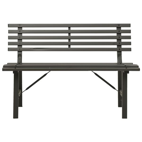 Vidaxl Banc de jardin 110 cm en acier noir - 34% de remise