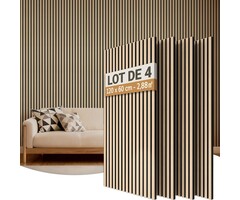 Panneaux muraux acoustiques bois 120x60cm - 2,88m² - 51% de remise
