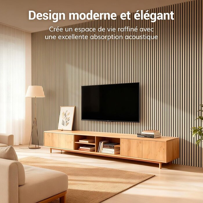 Panneaux muraux acoustiques bois 120x60cm - 2,88m² - 34% de remise