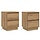 Lot de 2 tables de chevet LED chêne artisan - 34% de remise