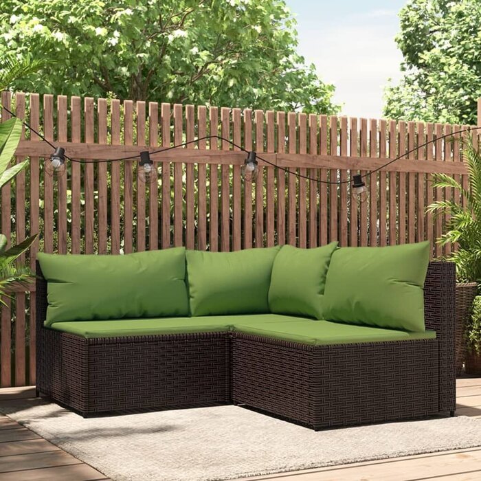 Vidaxl Ensemble salon de jardin 3 pièces résine marron - 35% de remise