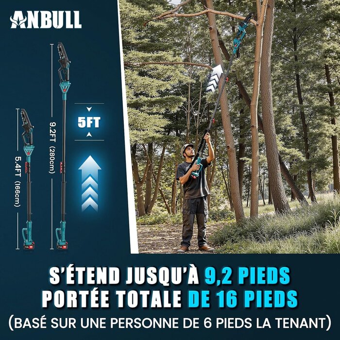 Tronçonneuse télescopique 2-en-1 sans fil - 34% de remise