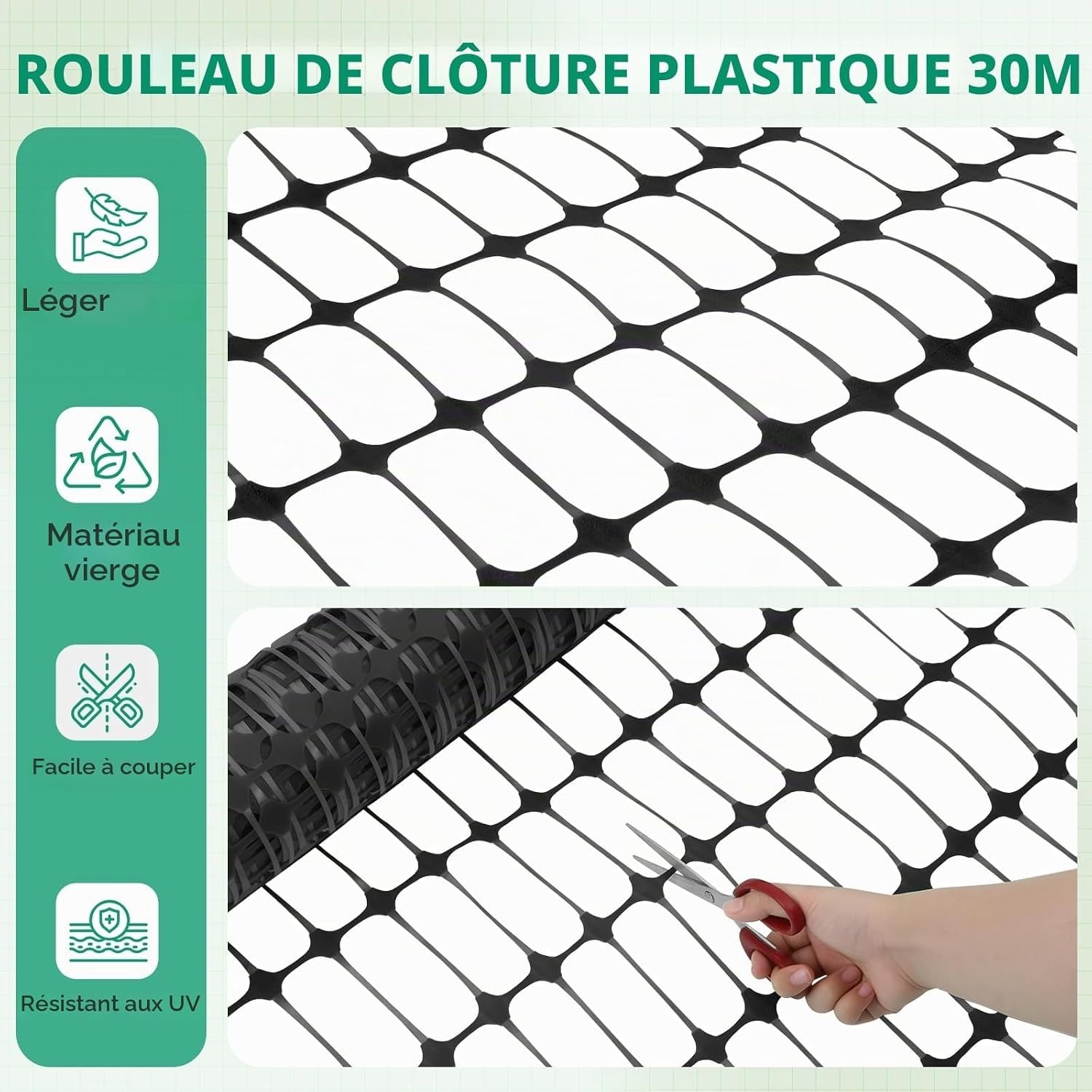 Amazon Clôture de jardin mobile 30m - 33% de remise - Kit complet avec 25 piquets