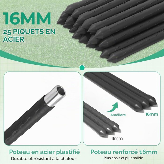 Amazon Clôture de jardin mobile 30m - 33% de remise - Kit complet avec 25 piquets