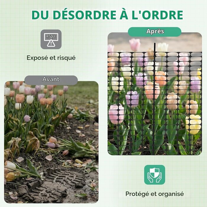 Amazon Clôture de jardin mobile 30m - 33% de remise - Kit complet avec 25 piquets