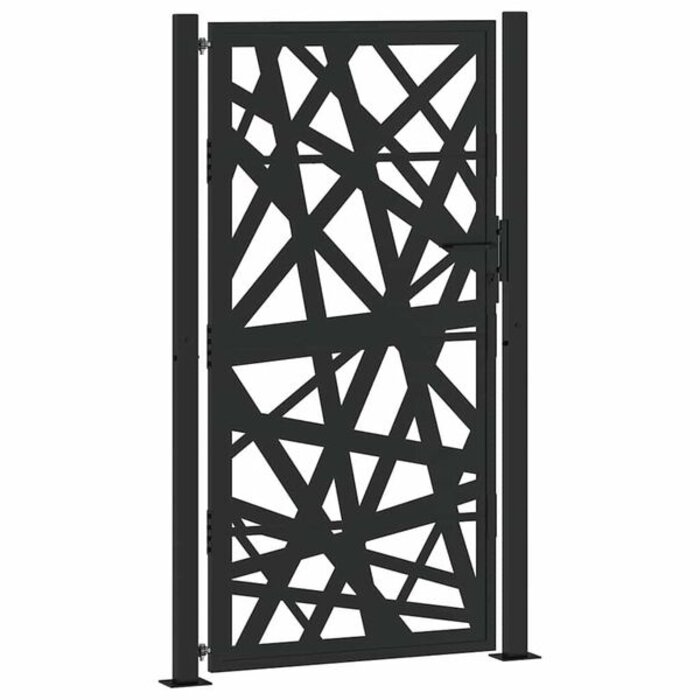 Vidaxl Portillon de jardin design ajouré 100x175 cm noir - 35% de remise