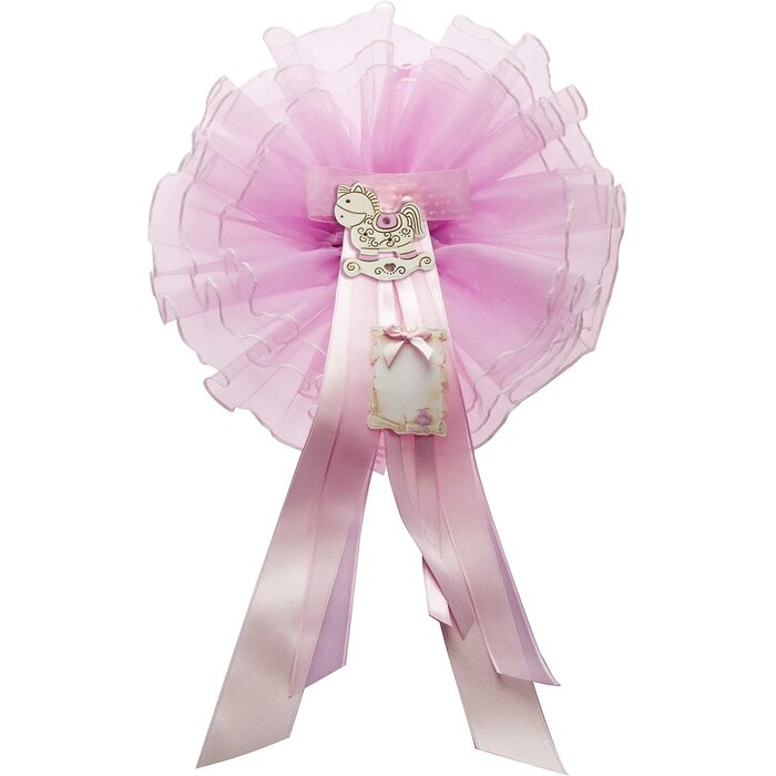 Nœud de naissance en tulle bleu avec chaussons - 25% de remise