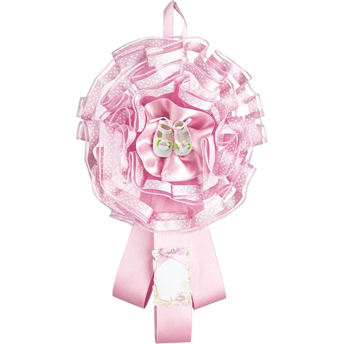 Nœud de naissance en tulle bleu avec chaussons - 25% de remise