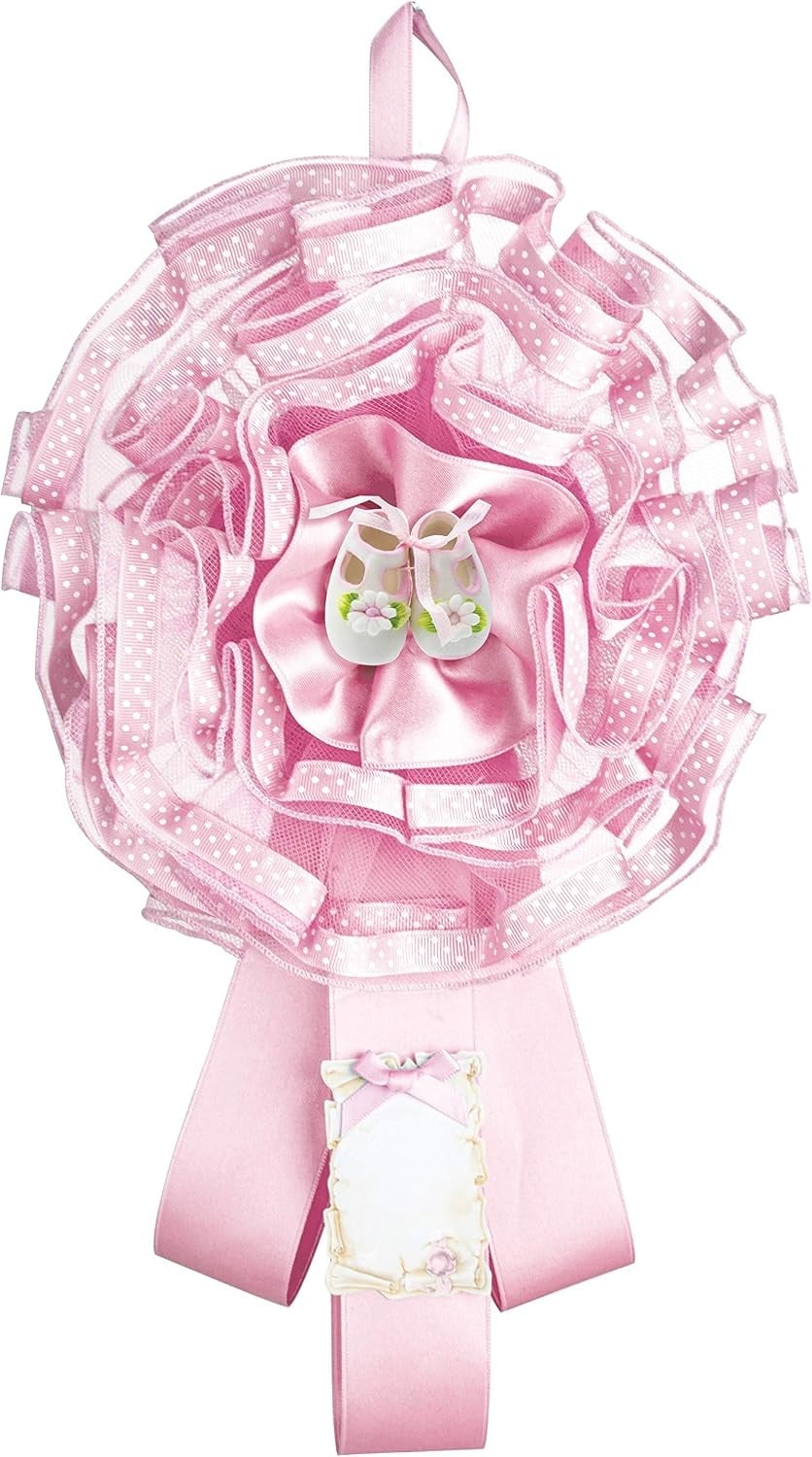 Nœud de naissance en tulle bleu avec chaussons - 25% de remise