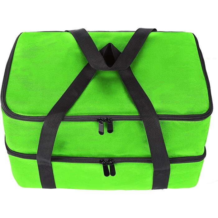 Sac isotherme vert 41x30x20cm - 2 compartiments - 26% de remise