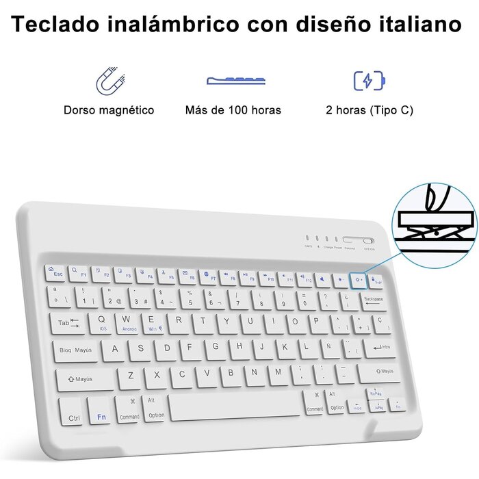 Étui clavier pour iPad Air 13" (M2) 2024, Rose, Disposition Espagnole - 24% remise