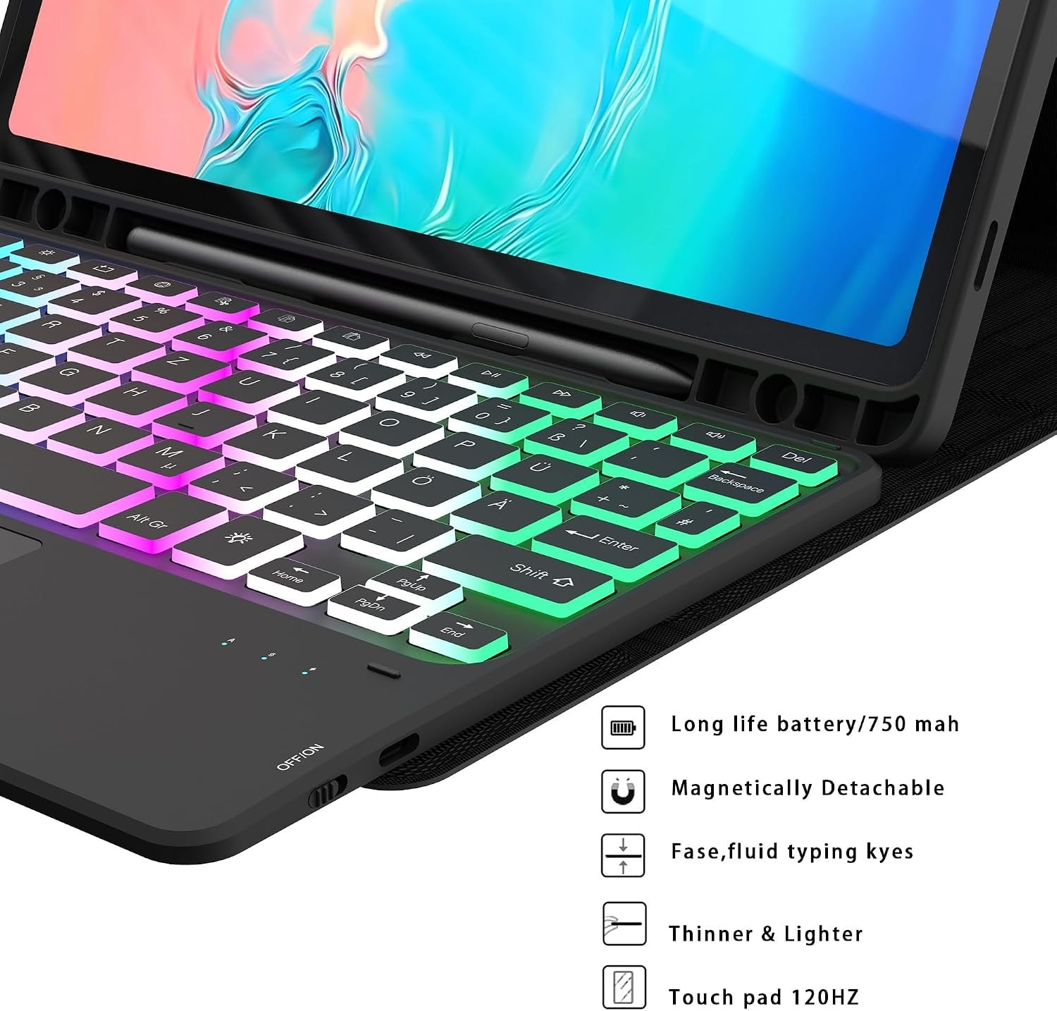 Étui clavier pour Samsung Galaxy Tab S9 11" - QWERTZ - 77% de remise