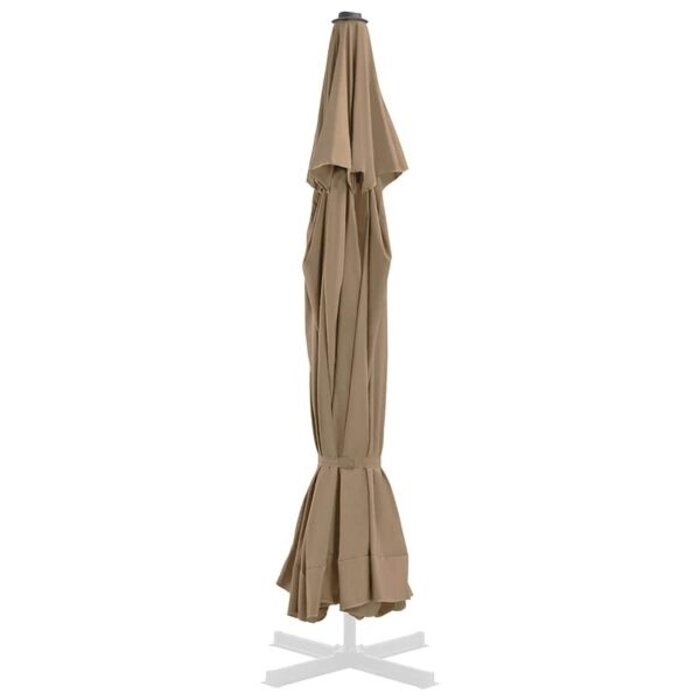 Vidaxl Toile de remplacement pour parasol 515 cm Taupe - 34% de remise