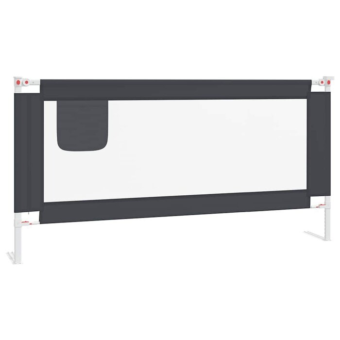 Vidaxl Barrière de lit pour enfant 180x25 cm - Gris foncé - 33% de remise