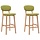 Lot de 2 chaises de bar en tissu vert - 35% de remise