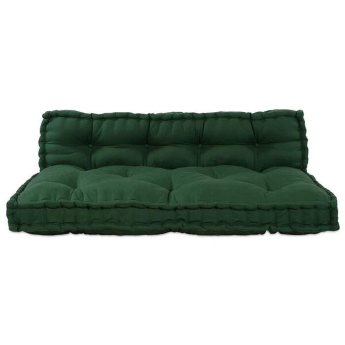 Vidaxl Coussin pour canapé en palette, 120 x 80 cm, vert - 35% de remise