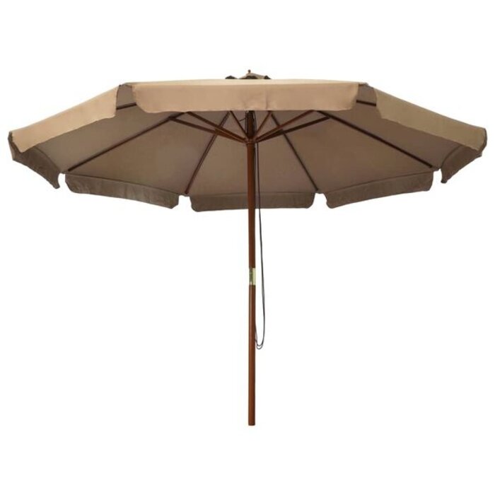 Vidaxl Parasol de jardin en bois taupe 330 cm - 35% de remise