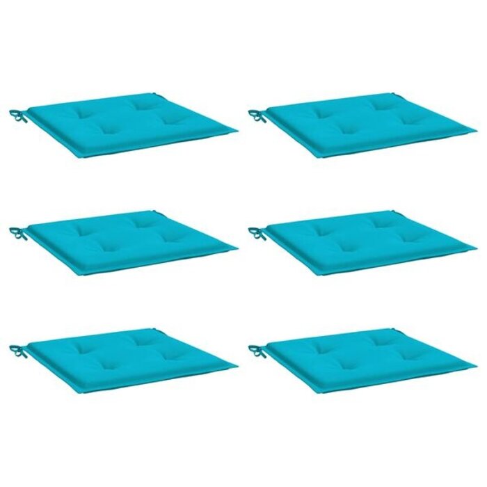 Vidaxl Lot de 6 coussins de jardin turquoise 50x50cm - 33% de remise
