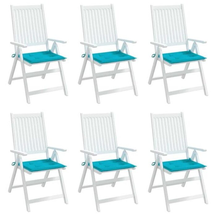 Vidaxl Lot de 6 coussins de jardin turquoise 50x50cm - 33% de remise