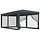 Tonnelle de jardin 3x6m avec parois en maille - Anthracite - 34% de remise