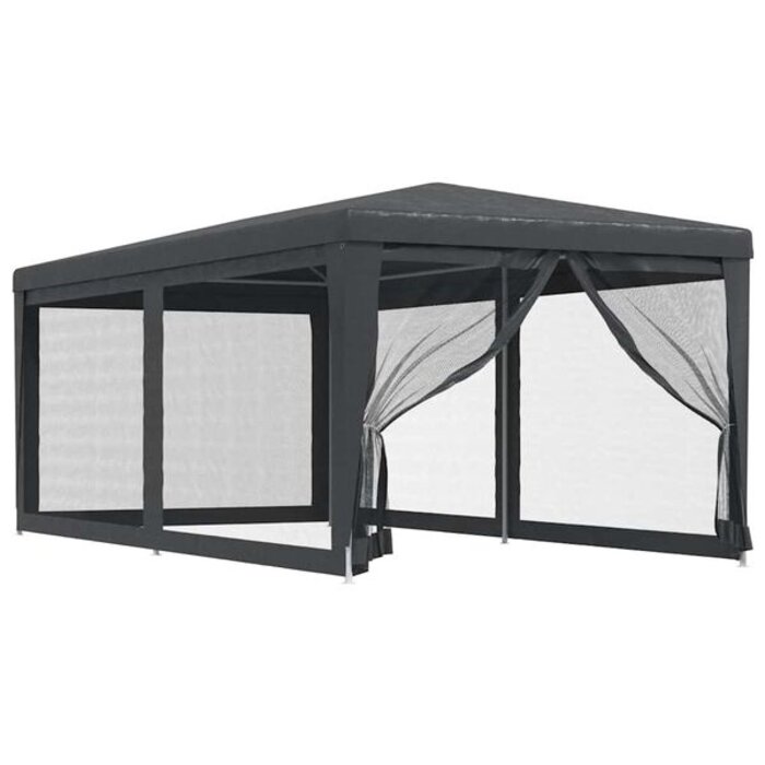 Vidaxl Tonnelle de jardin 3x6m avec parois en maille - Anthracite - 34% de remise