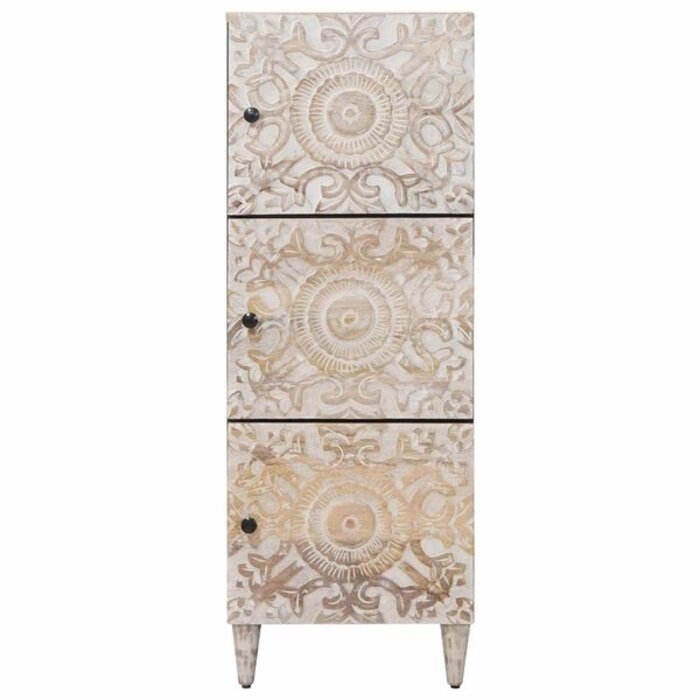 Vidaxl Armoire haute en bois de manguier blanc - 35% de remise